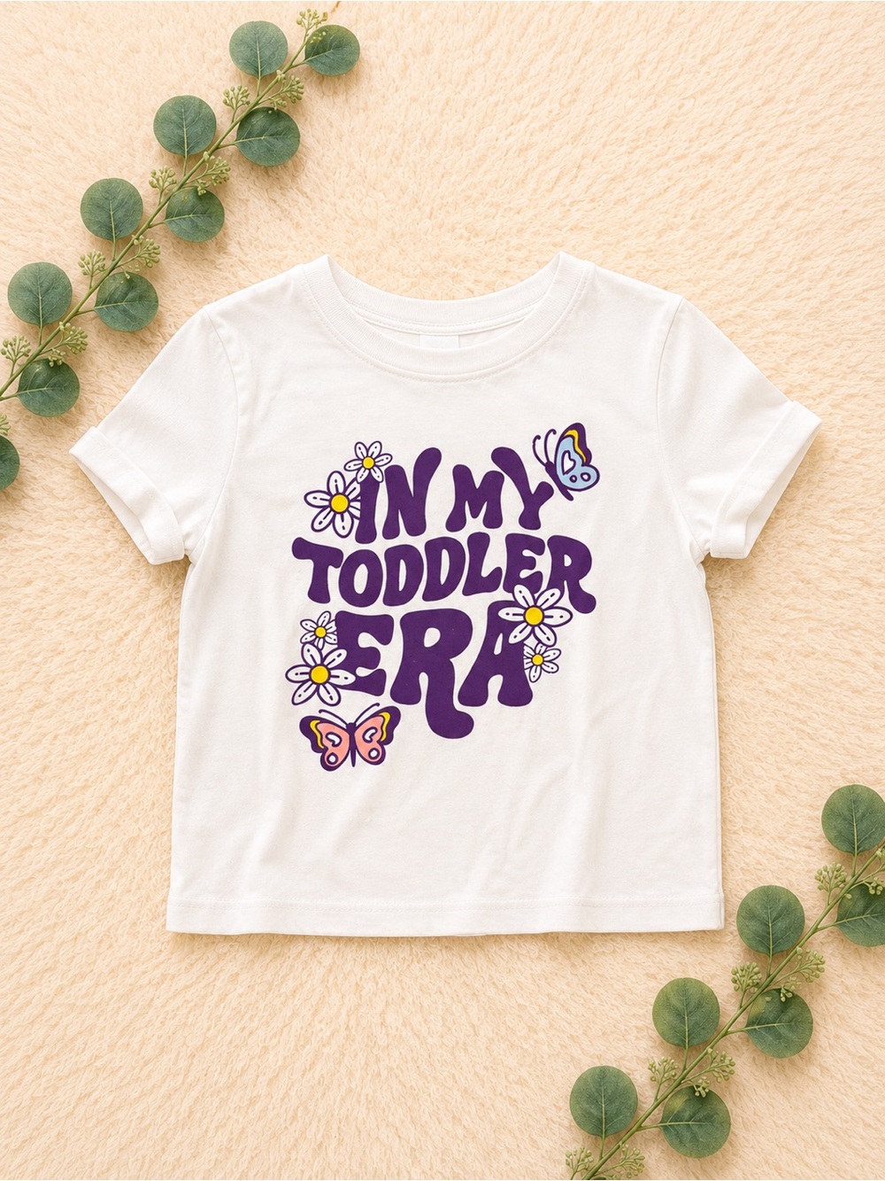 Toddler White Graphic Tee - "In My Toddler Era"